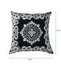 Black Chenille Floral 16x16 inches Cushion Cover (5Pc)
