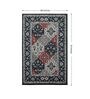 Black Persian Polyester 4 Ft X 6 Ft Machine Made Carpet
