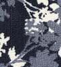 Black Floral Polyester AntiSkid Bathmat