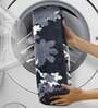 Black Floral Polyester AntiSkid Bathmat