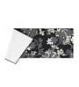 Black Floral Polyester AntiSkid Bathmat
