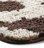 Black Floral Polyester 28x20 Inches AntiSkid Bath Mat