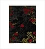 Black Floral Wool 5 ft x 7 ft Hand Tufted Carpet