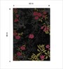 Black Floral Wool 5 ft x 7 ft Hand Tufted Carpet