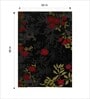 Black Floral Wool 5 ft x 7 ft Hand Tufted Carpet