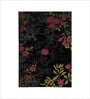 Black Floral Wool 5 ft x 7 ft Hand Tufted Carpet