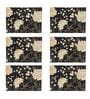 Black Flower Black ( 16 X 12) MDF Placemat (Set of 6)