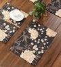 Black Flower Black ( 16 X 12) MDF Placemat (Set of 6)