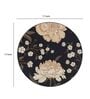 Black Flower Black MDF (Set of 4) Table Coaster Reinvention factory