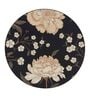 Black Flower Black MDF (Set of 4) Table Coaster Reinvention factory
