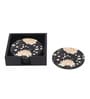 Black Flower Black MDF (Set of 6 ) Table Coasters