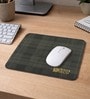 Black Formal Checks Printed Rectangle Mousepad