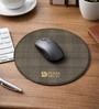 Black Formal Checks Printed Round Mousepad