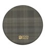 Black Formal Checks Printed Round Mousepad