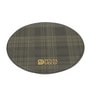 Black Formal Checks Printed Round Mousepad