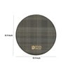 Black Formal Checks Printed Round Mousepad
