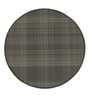 Black Formal Checks Printed Round Mousepad