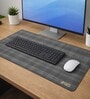 Black Formal Linen Printed Laptop Mat & Keyboard Mat
