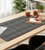 Black Formal Linen Printed Laptop Mat & Keyboard Mat