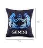 Black Gemini Sign Polyester Decorative Cushion
