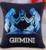 Black Gemini Sign Polyester Decorative Cushion