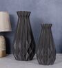 Black Geometric Grace 3D Vase