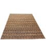 Brown Geometric Jute 5 x 7 Feet Hand Woven Carpet