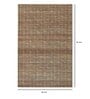 Beige Geometric Jute 5 x 7 Feet Hand Woven Carpet