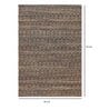 Brown Geometric Jute 5 x 7 Feet Hand Woven Carpet