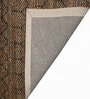 Brown Geometric Jute 5 x 7 Feet Hand Woven Carpet