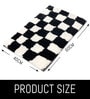 Black Geometric Microfibre 24x16 Inches  Bath Mat