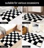Black Geometric Microfibre 24x16 Inches  Bath Mat