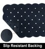 Black Geometric Microfibre 30x18 Inches Anti Skid Door Mat