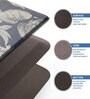 Black Floral Microfibre 30x18 Inches Anti Skid Door Mat