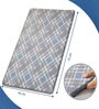 Grey Geometric Microfibre 30x18 Inches Anti Skid Door Mat