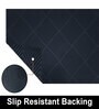 Black Geometric Microfibre 30x18 Inches Anti Skid Door Mat