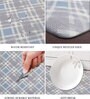 Grey Geometric Microfibre 30x18 Inches Anti Skid Door Mat