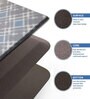 Grey Geometric Microfibre 30x18 Inches Anti Skid Door Mat