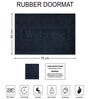Black Geometric Microfibre 30x18 Inches Anti Skid Door Mat