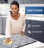 Grey Geometric Microfibre 30x18 Inches Anti Skid Door Mat