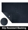 Black Geometric Microfibre 30x18 Inches Anti Skid Door Mat