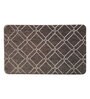Black Geometric Microfibre 30x18 Inches Anti Skid Door Mat
