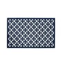 Black Geometric Microfibre 30x18 Inches Anti Skid Door Mat