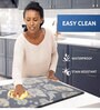 Black Floral Microfibre 30x18 Inches Anti Skid Door Mat