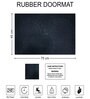 Black Geometric Microfibre 30x18 Inches Anti Skid Door Mat