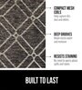 Black Geometric Microfibre 30x18 Inches Anti Skid Door Mat