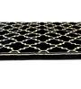 Black Geometric Nylon 5 ft x 7 ft Machine Made Carpet