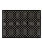 Black Geometric Nylon 5 ft x 7 ft Machine Made Carpet