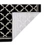 Black Geometric Nylon 5 ft x 7 ft Machine Made Carpet