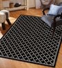 Black Geometric Nylon 5 ft x 7 ft Machine Made Carpet